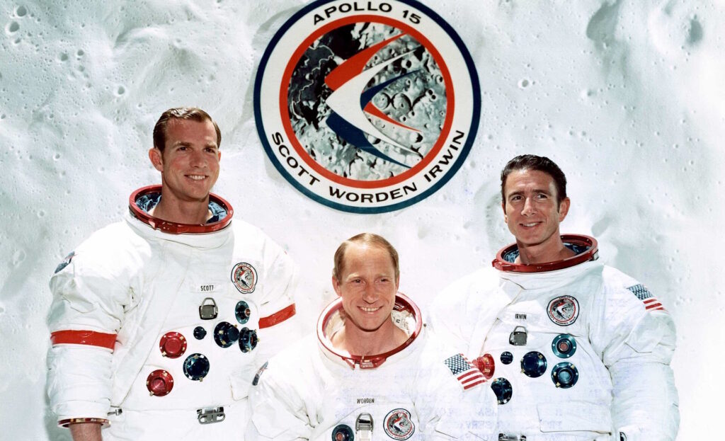 De gauche à droite Scott, Worden et Irwin.